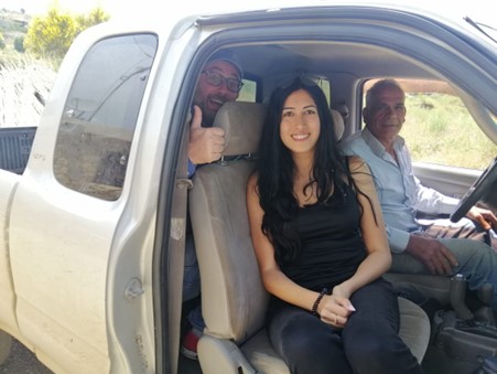 A lighthearted moment during the field work in Jabal Moussa Reserve