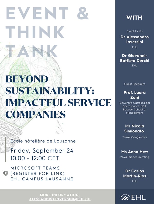 [POSTER] Beyond sustainability Impactful Service Companies