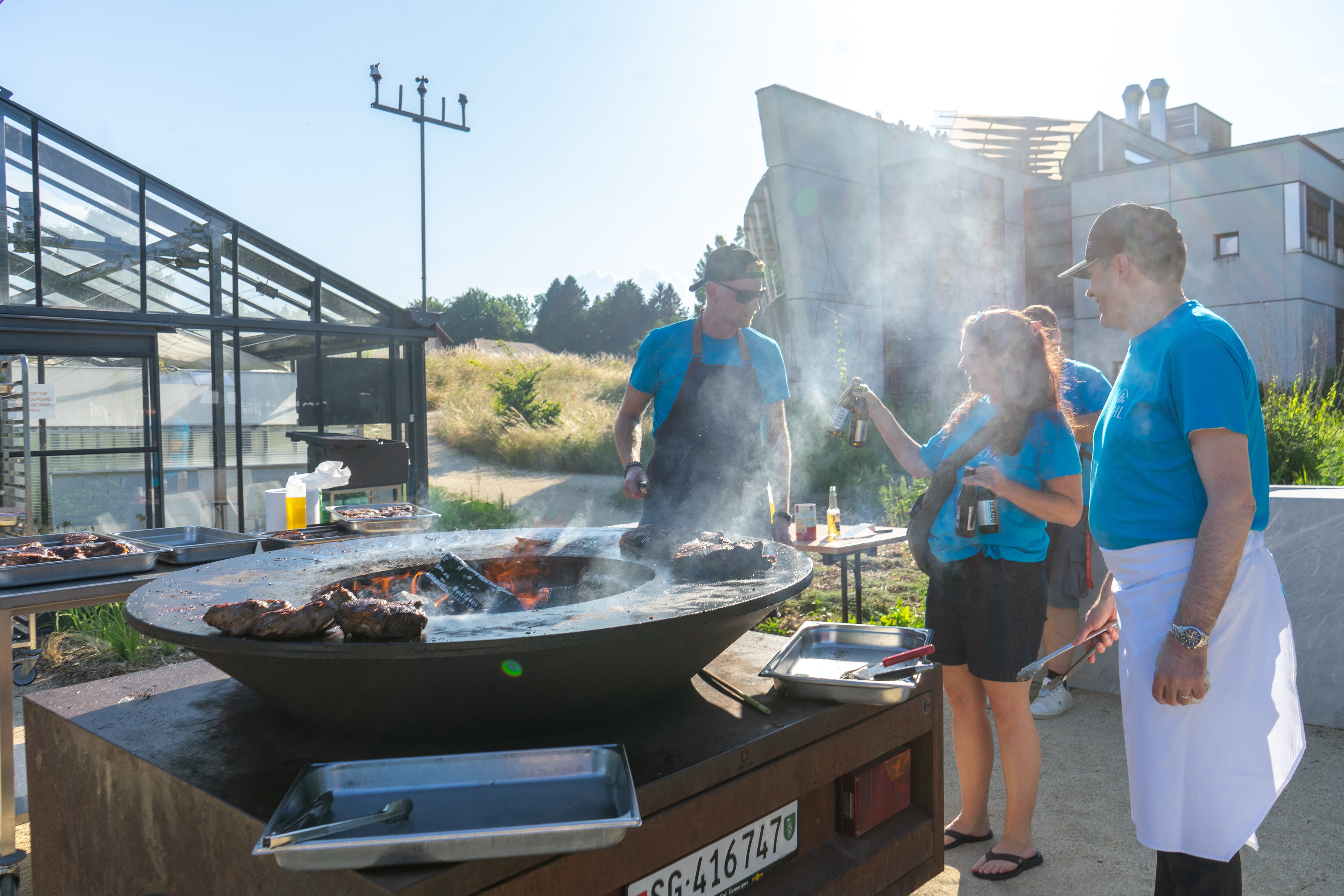 Open grill at EHL bbq
