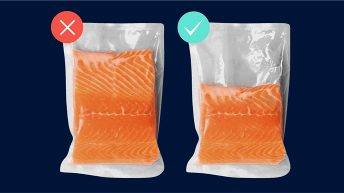 Sous-vide sac bien remplir
