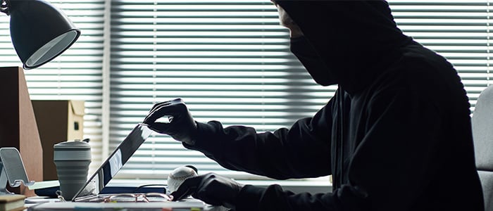 Hacker hacking a computer