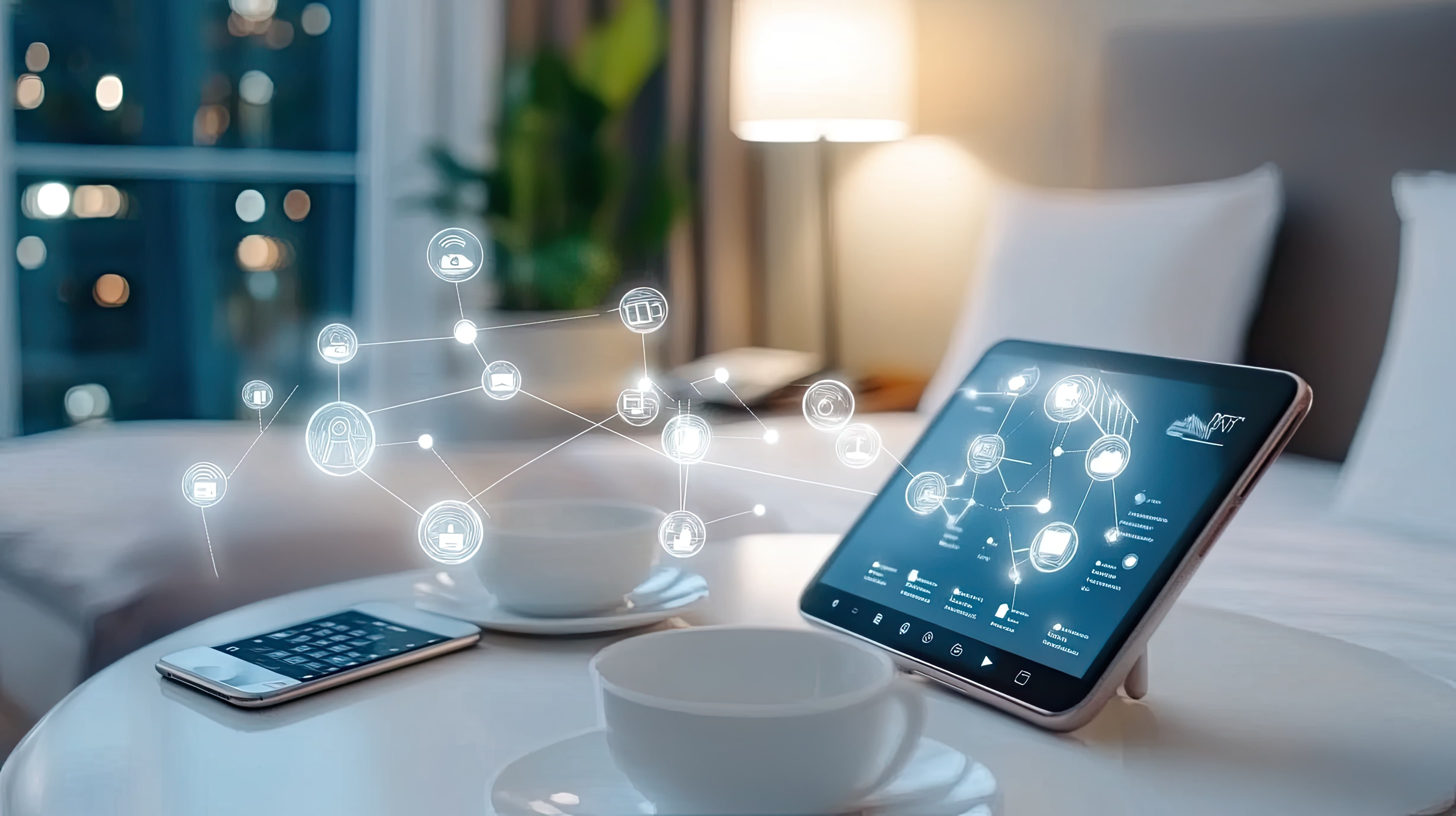 high-tech hotel room