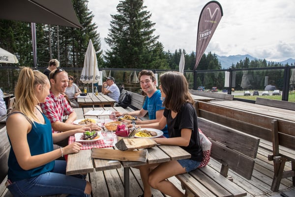 Enjoy your meal at the mountain restaurant