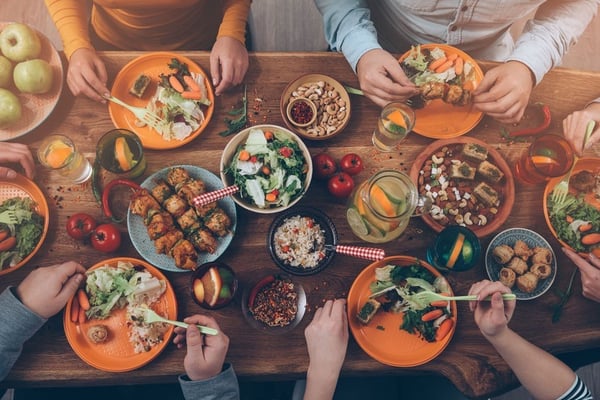 Variety of food tastings