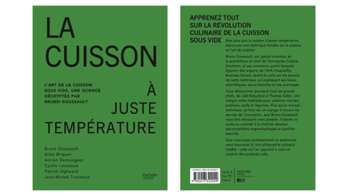 La cuisson à juste température sous-vide - Hachette cuisine - Bruno Goussault transparent