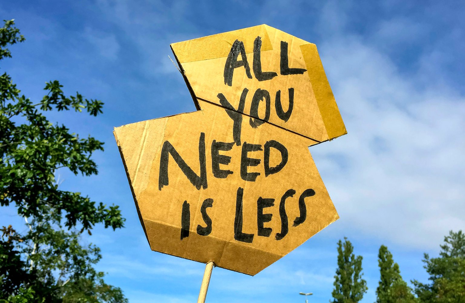 Sustainability placard