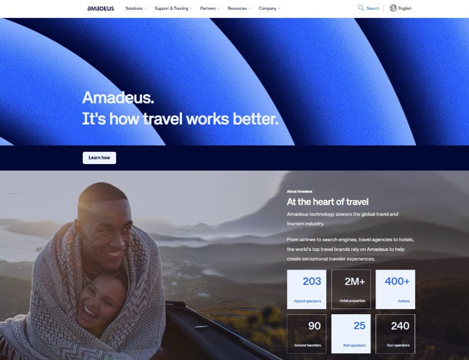 Amadeus homepage