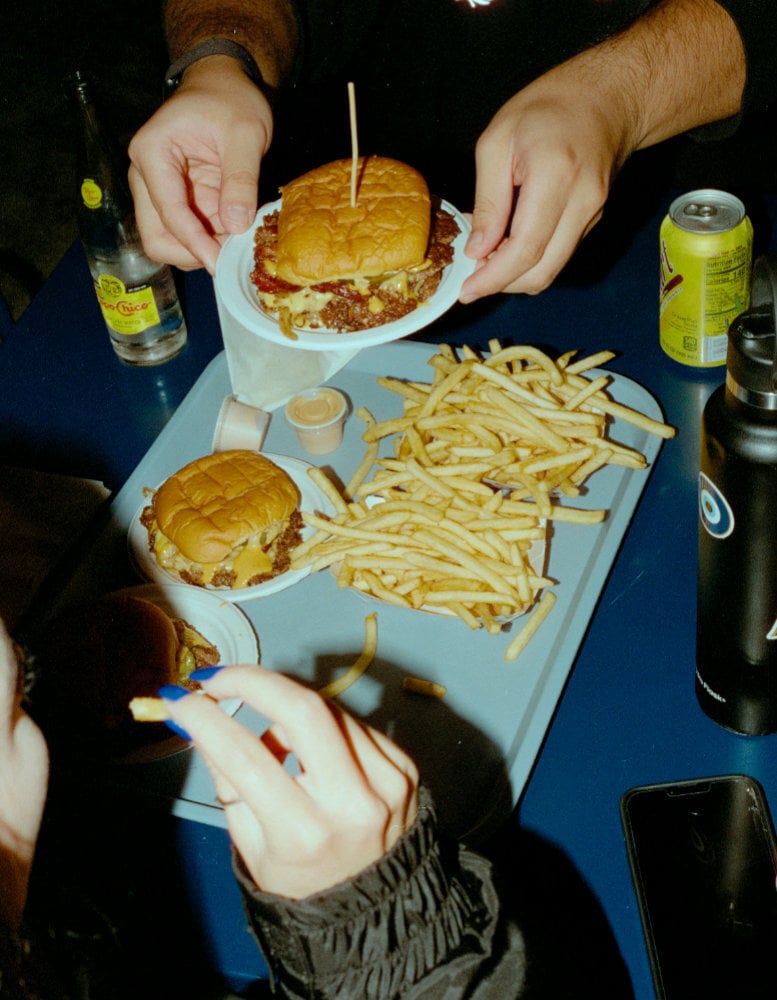 Burgers and fries