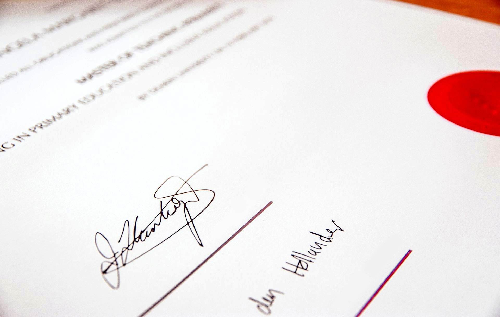 A certificate