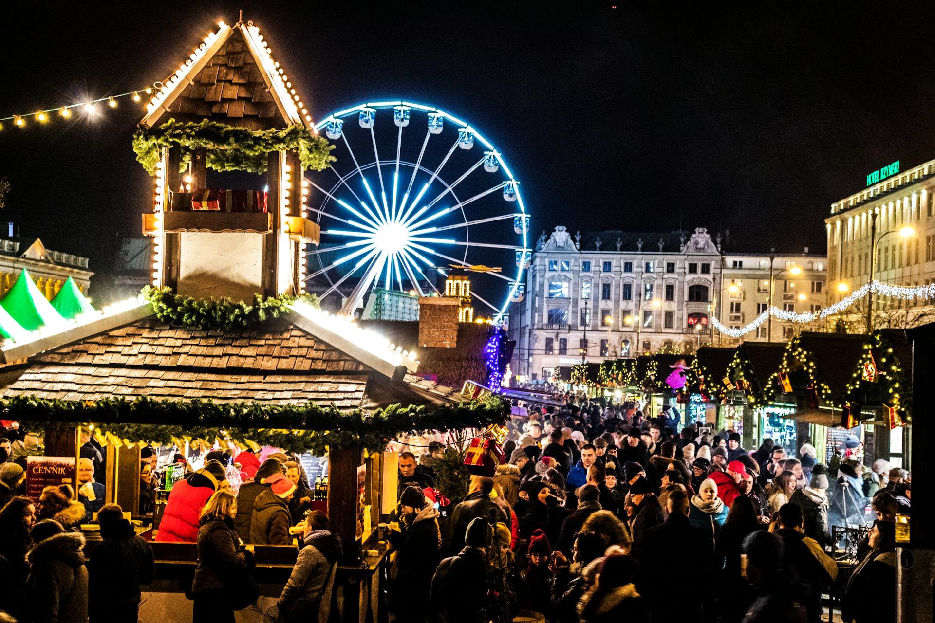 Ferris wheel at a Christmas market