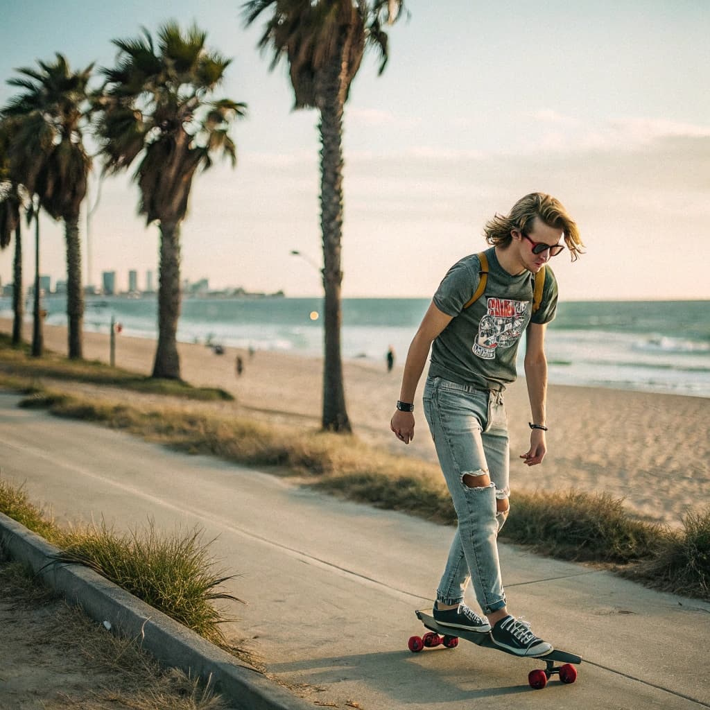 hipster long boarding in Melbourne