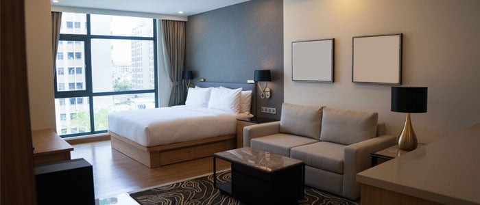 big bed in a hotel room