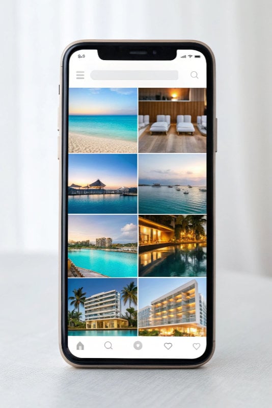 Hotel social media mock-up