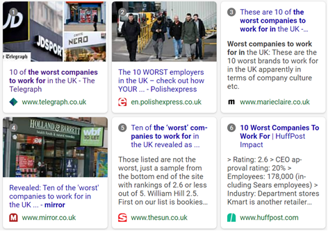 The worst companies to work for