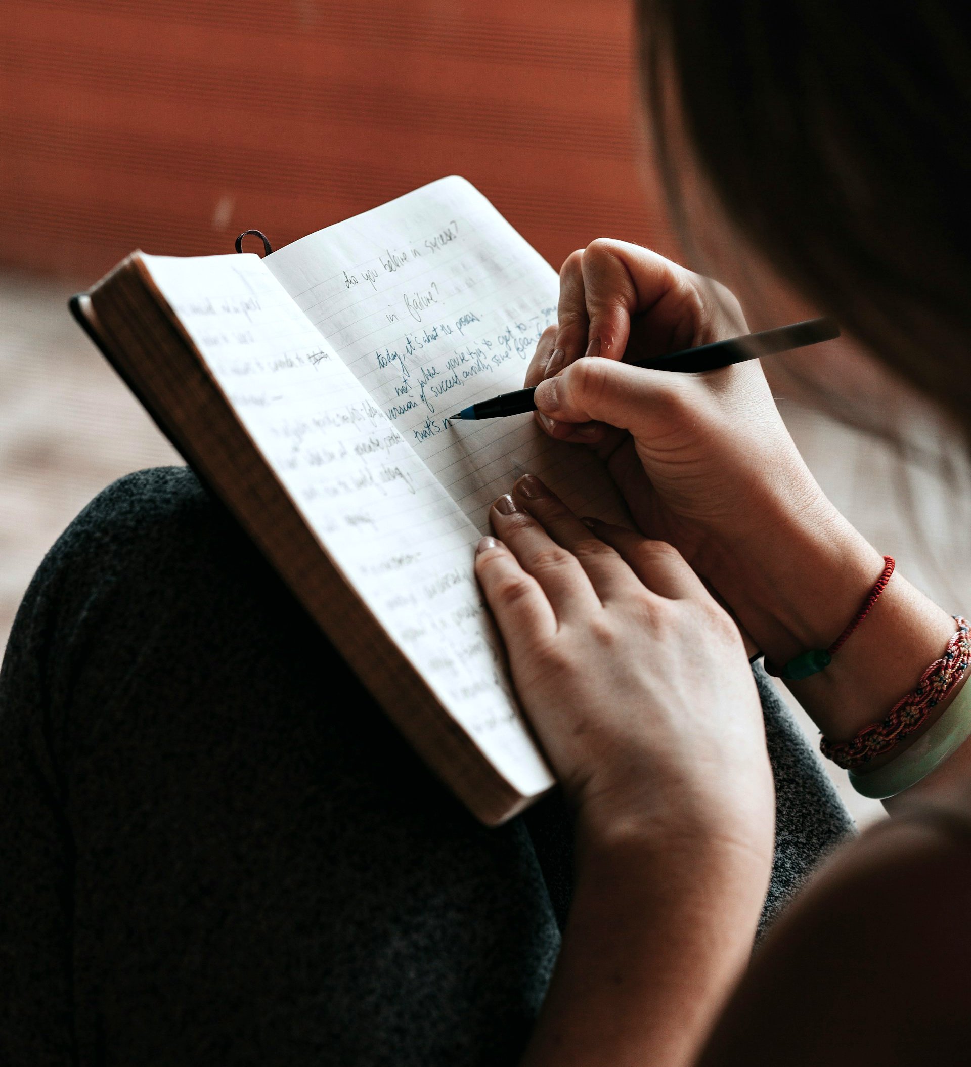 Person journalling