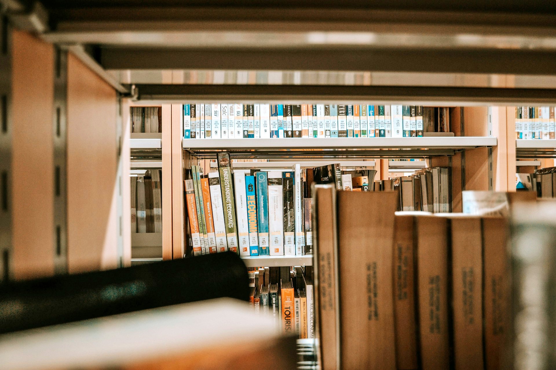 Books on a shelf