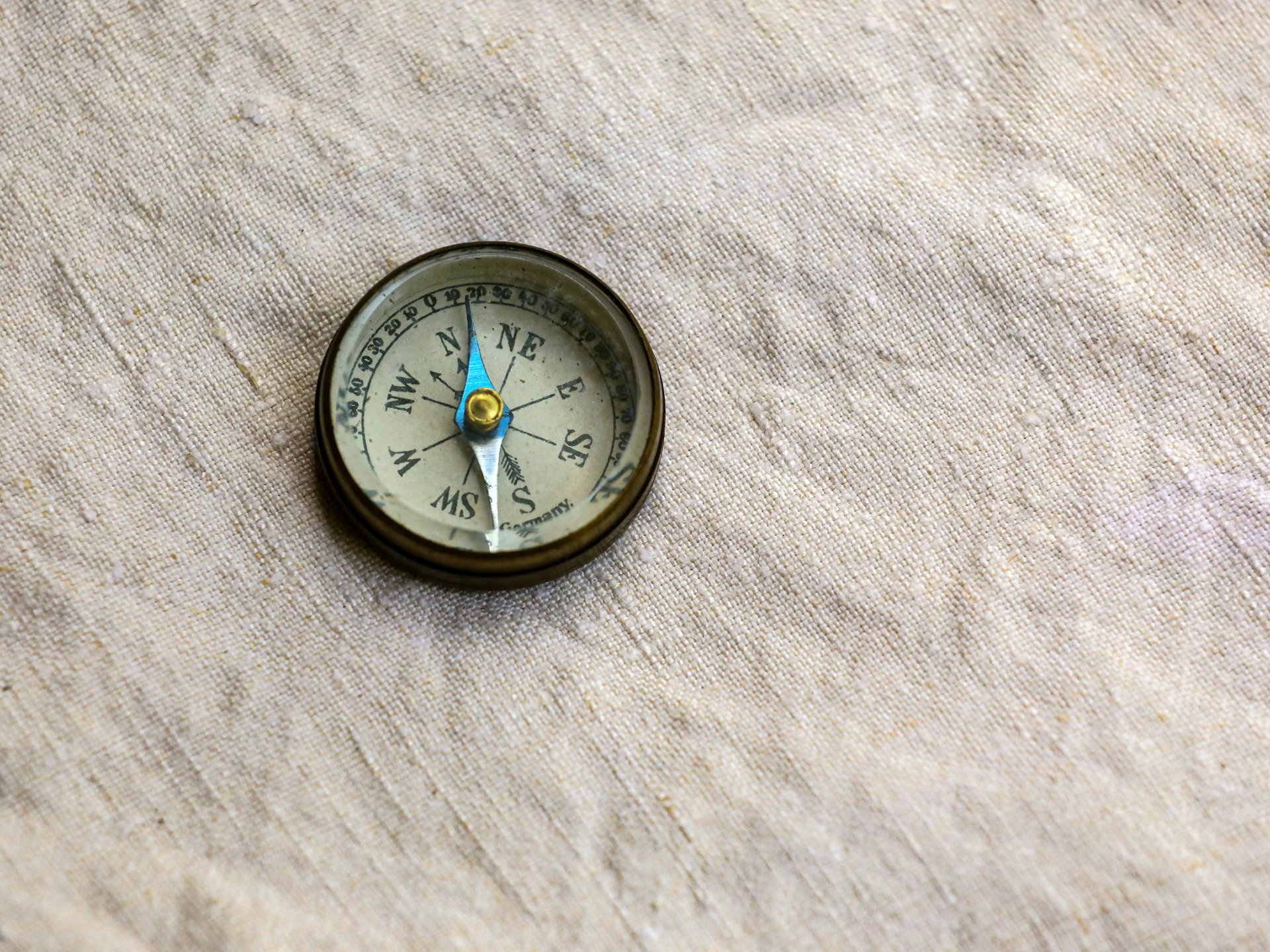 A rusted old compass