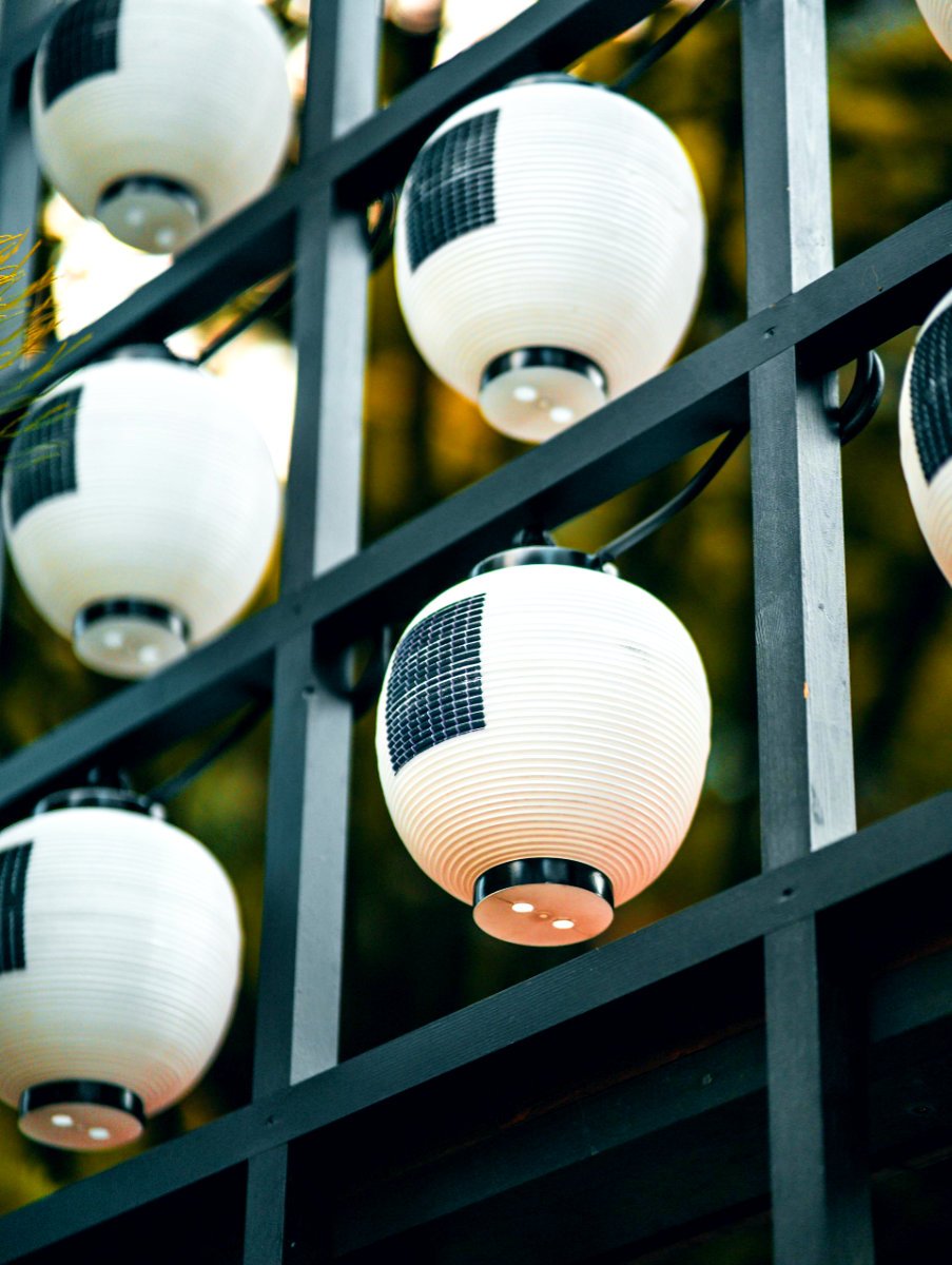 Akari Noguchi-style lanterns