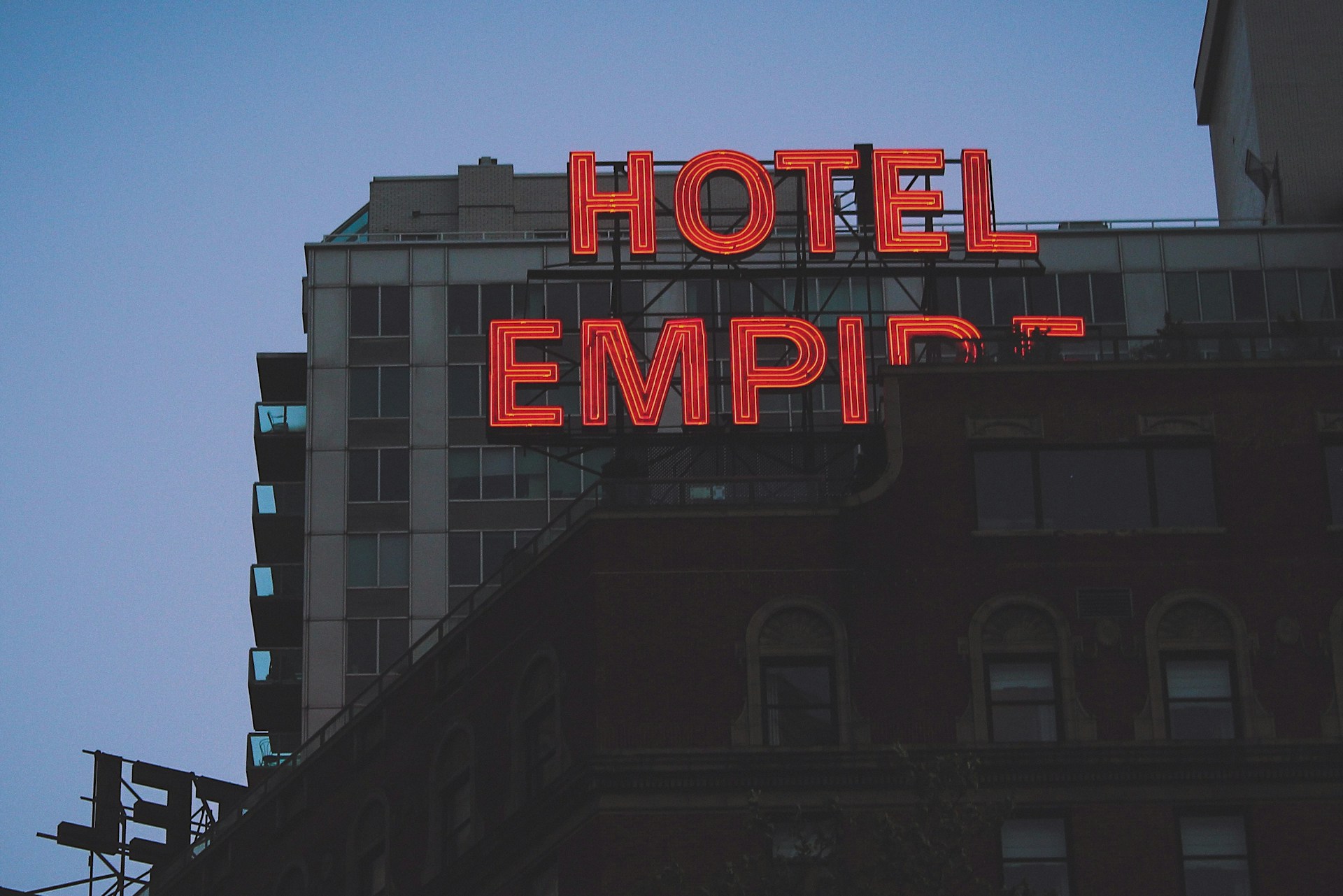Obscured hotel brand name