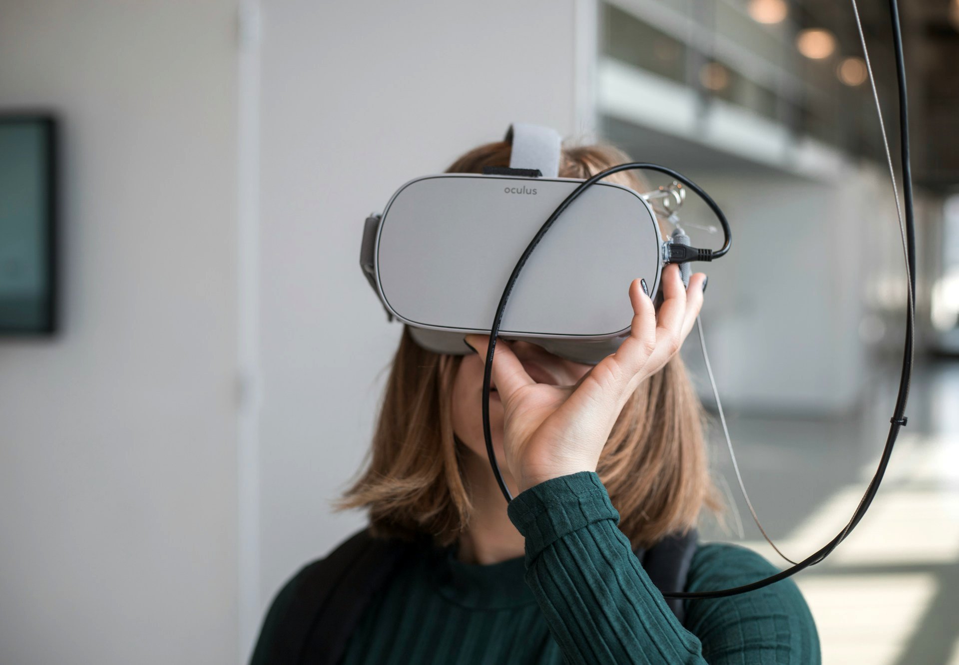 Person using a VR headset