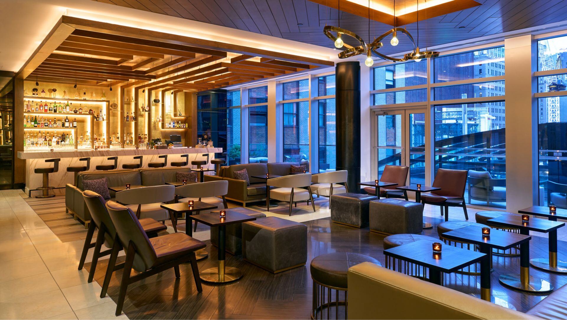 Renaissance New York Midtown blends fashion-inspired grays and accents with low-maintenance surfaces.
