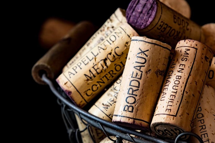 several wine corks