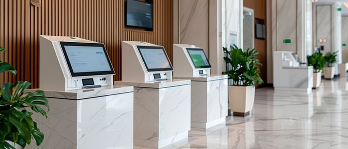 hotel self check in stations
