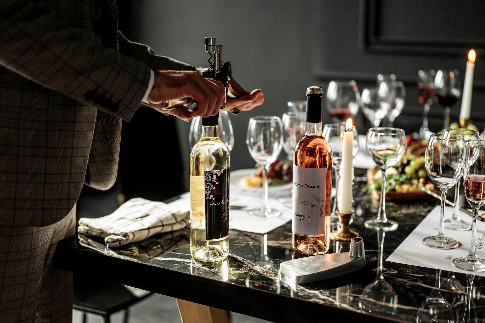 Serving wine