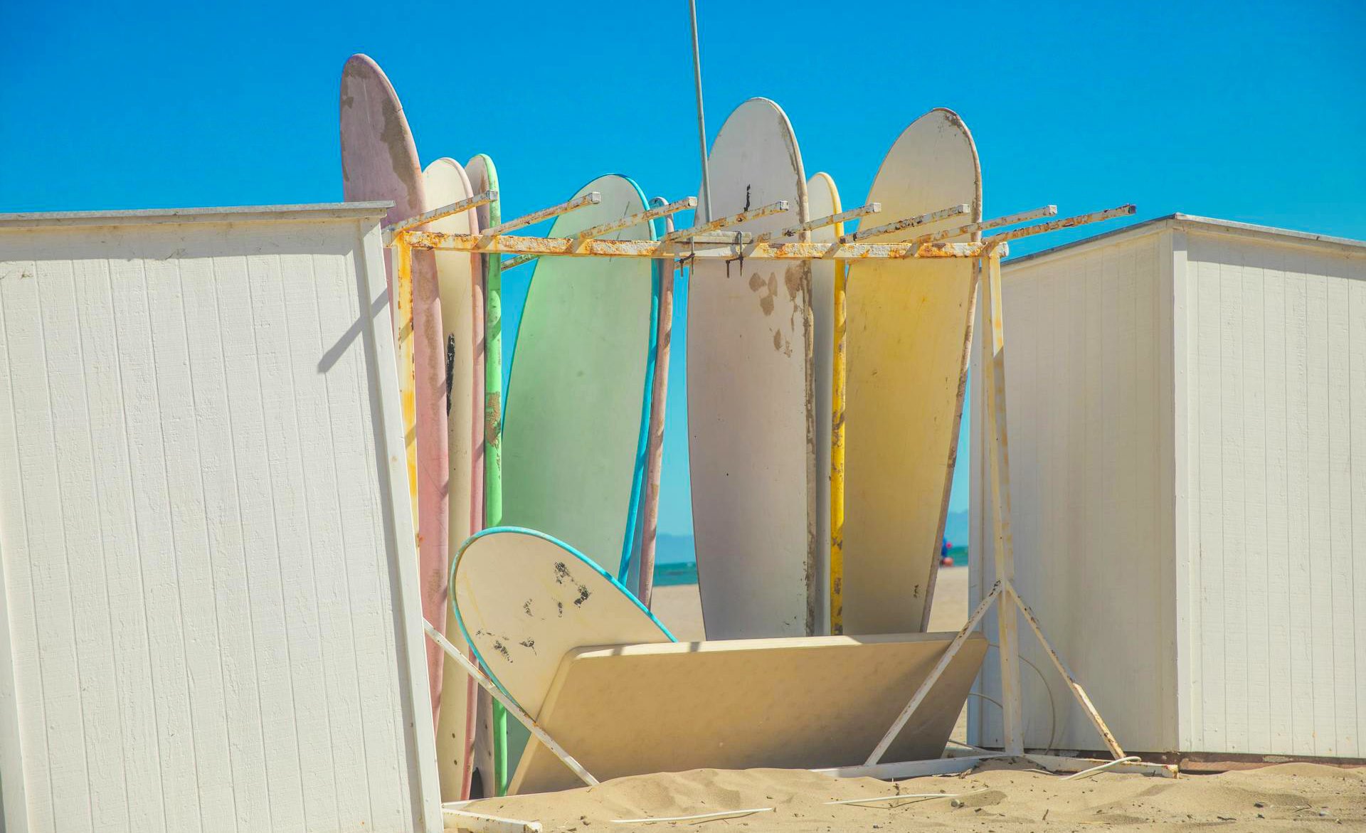 Pastel surfboards
