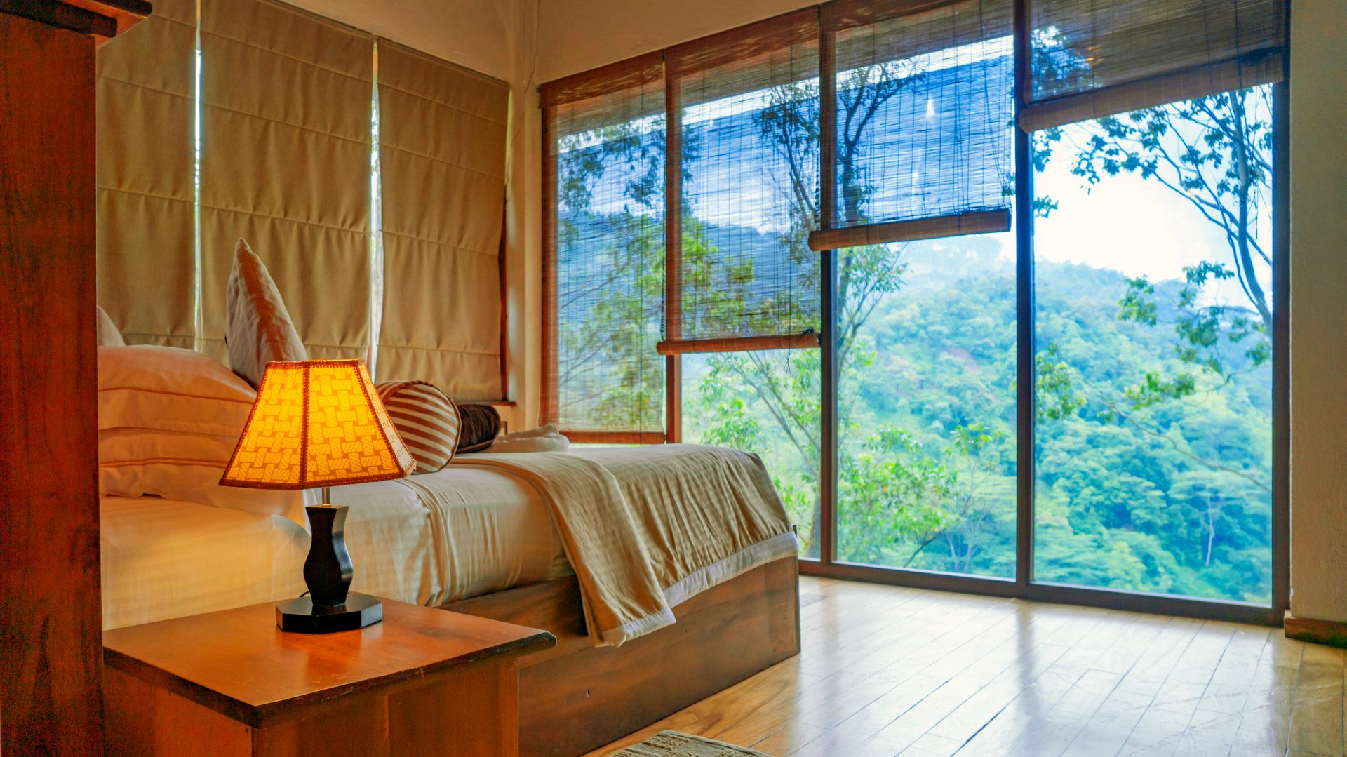 Hotel room with a valley view