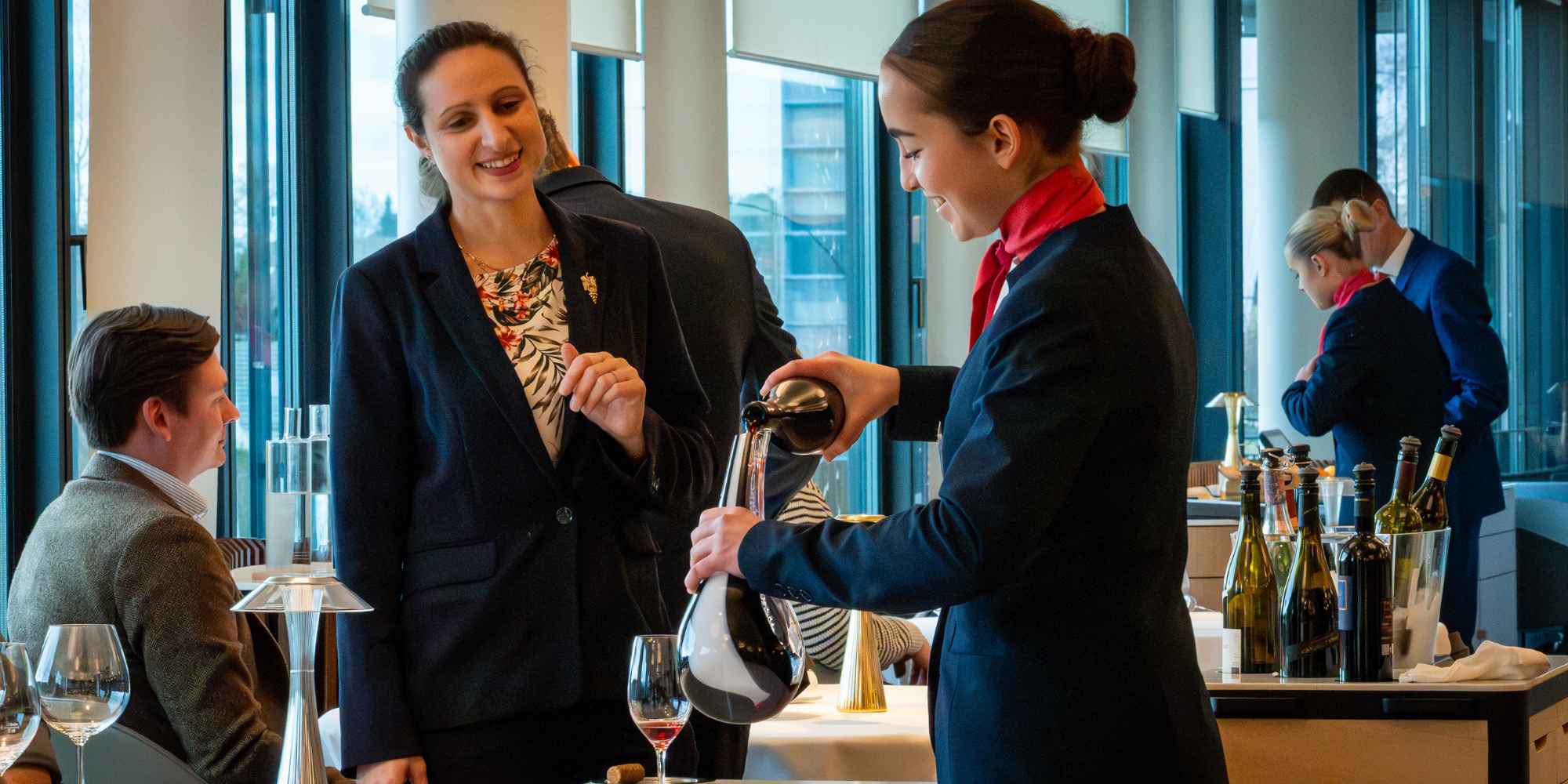 Sommeliere teaching in Berceau des Sens at EHL Lausanne cooking school