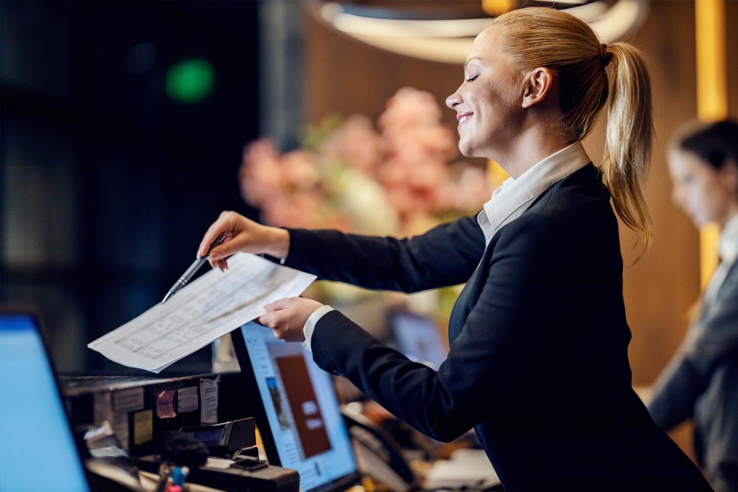 Hotel front desk