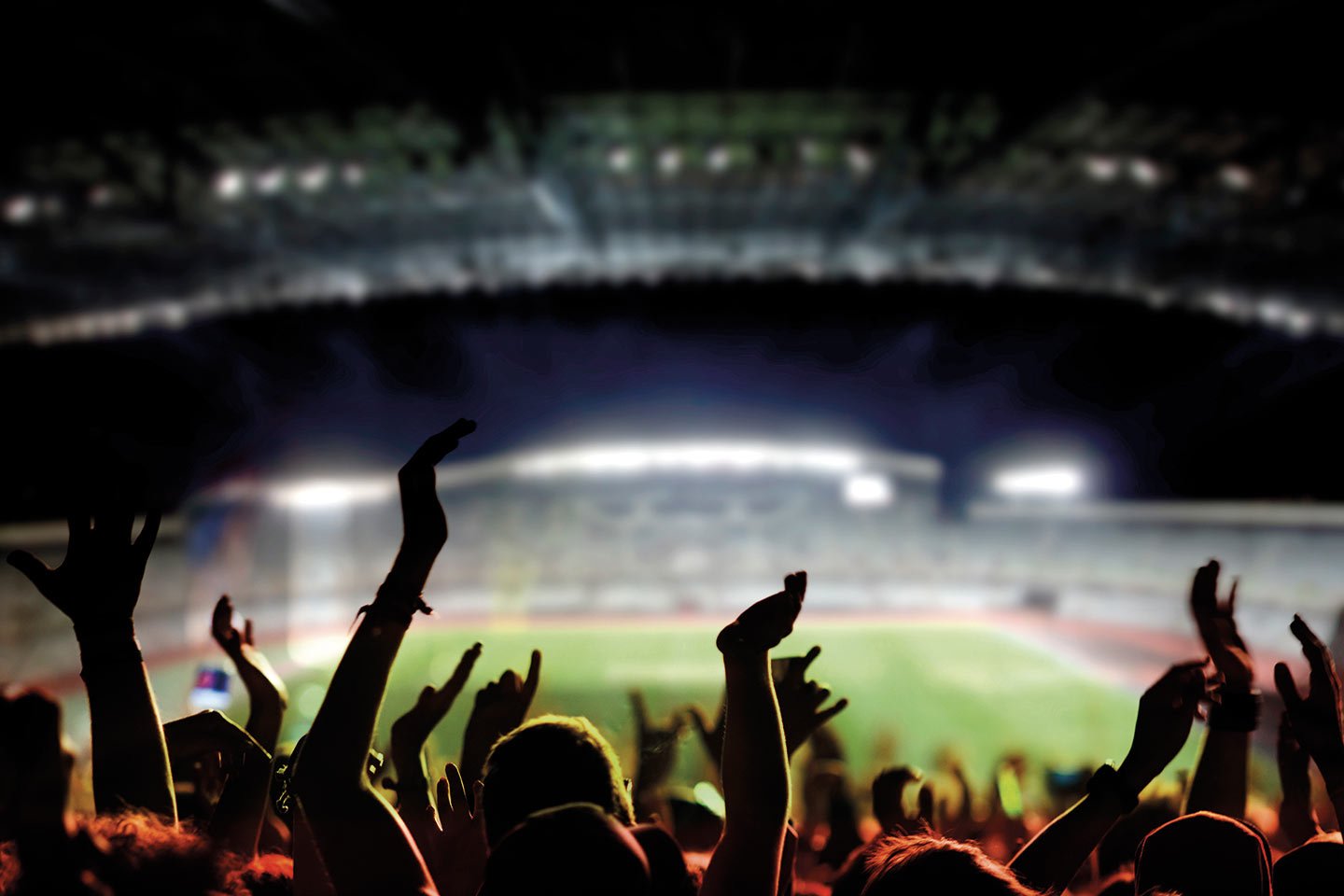 supporters applauding at a football match